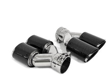 65mm Inlet Dual Carbon Exhaust Tips Replace for BMW Audi Mercedes Models