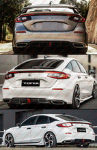 For 2022-2025 Honda Civic FL1 FL2 Hatchback LED Rear Diffuser + Touring Exhaust Tips