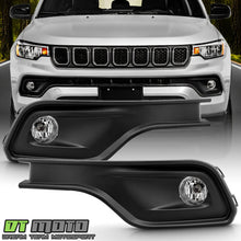 For 2022-2025 Jeep Compass Halogen Bumper Fog Lights Driving Lamps w/ Switch Set
