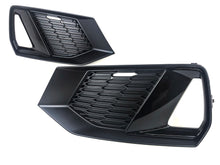 Front Bumper Fog Light Grille Cover Black For AUDI A7 C8 Sportback 2019-2024
