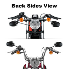 Matte Black Rear View Mirrors for Harley Davidson 1982+ Sportster, Softail, Dyna, Touring