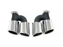 Black/Silver Dual Exhaust Tips Tail Pipes For Audi A3 8P 8V A4 B8 B9 A5 A6 Q5 TT 2.0T