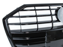 Black Front Grille for Audi A6 C8 S6 2019-2024 No Camera fg265