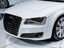 Chrome/Black Fog Light Cover Grille Trim w/ ACC Dummy Cap for 2011-2014 Audi A8 D4