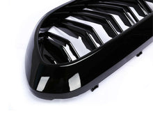 Double Slats Gloss Black Front Grille For BMW 5-Series G30 520i 530i 540i Sedan 2017-2020