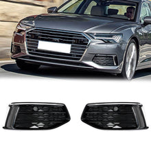 Left & Right Fog Light Grille Cover Trim For Audi A6 C8 Non-Sline 2019–2025