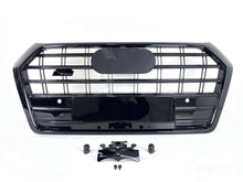 Front Bumper Mesh Grille Grill Replacement for Audi Q5 SQ5 2018-2020 SQ5-Look in Black fg289