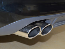 Black/Silver Dual Exhaust Tips Tail Pipes For Audi A3 8P 8V A4 B8 B9 A5 A6 Q5 TT 2.0T