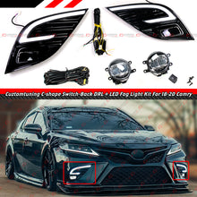 LED DRL Fog Light Kit For 2018–2024 Toyota Camry SE XSE TRD C-Shape Switchback