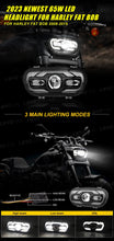 65W LED DRL Headlight Dual Front Lamps for Softail Fat Bob / Fat Bob 114 FXFBS