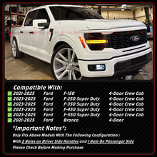 4pcs For 2021-2025 Ford F150 F-150 Bronco Gloss Black Door Handle Cover Trim Overlay Set