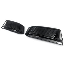 Black Front Fog Light Cover For Audi A4 B9 S-LINE S4 B9 2016-18 Honeycomb Style