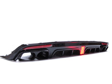 Gloss Black Rear Diffuser + Black Exhaust Tips For Mercedes W222 S500 S550 AMG 2014-2017