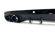C43 Style Gloss Black Rear Diffuser + Exhaust Tips For Mercedes W205 C200 C300 C350 Non-AMG Sedan 2015-2021