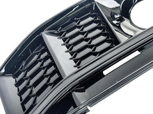 Front Bumper Fog Light Grille Grill Cover Trim Bezel w/ ACC for Audi A4 B9 Sline 2017-2019