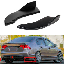 For 2006-2011 Honda Civic Sedan Matte Black Rear Bumper Corner Spats Extension