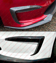 For 2021-2025 Tesla Model S Full Carbon Fiber Front Bumper Fog Light Garnish Trim