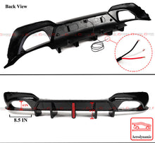For 2019-2022 BMW G20 3 Series 330i M340i VT Style Gloss Black Rear Diffuser Vertical LED Light