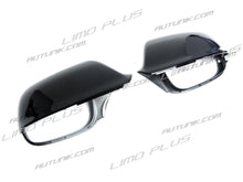 Gloss Black Mirror Cover Caps For 2009-2017 AUDI Q5 SQ5 Q7 w/ Side Lane Assist mc64