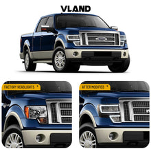 LED Reflector Headlights For 2009-2014 Ford F150 With Start-up Animation
