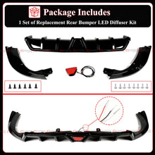For 2016-21 Civic Sedan GT Shark Fin Style Gloss Black DIffuser Kit W/ LED Light