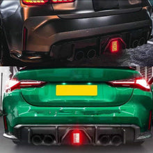 Gloss Black Rear Diffuser W/ LED Light for BMW G80 M3 G82 G83 M4 2021-2024