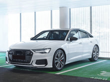 Front Bumper Upper Grille Gloss Black For Audi A6 S6 C8 2019-2023 2024