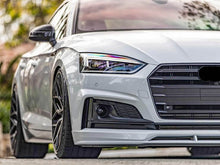 Left+Right Fog Light Grille Cover for Audi S5 / A5 S-Line 18-19 Black+Chrome