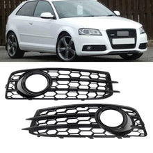 Gloss Black Front Fog Light Grille Fog Lamp Grill For Audi A3 8P S Line 2009-2012