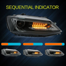 Demon Eyes LED Headlights For 2011-2018 Volkswagen VW Jetta w/Sequential