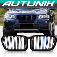 M-Color Front Kidney Grill for BMW X3 F25 X4 F26 2010-2013 Gloss Black Bumper Hood Grill
