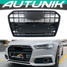 Black Front Hood Grille For AUDI A6 C7.5 S6 2016-2018 fg178