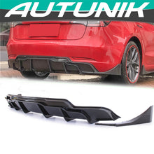 Carbon Fiber Look Rear Diffuser Aprons Side Canards for Tesla Model 3 2017-2023