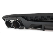 Gloss Black Rear Bumper Diffuser w/ Black Exhaust Tips For Audi A5 S-Line 2017–2019