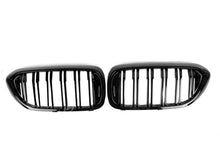 Double Slats Gloss Black Front Grille For BMW 5-Series G30 520i 530i 540i Sedan 2017-2020