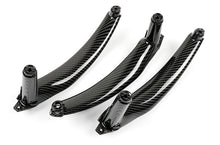 4PCS Carbon Fiber Look Interior Door Handle Pull Panel Trim For BMW X5 E70 X6 E71 2007–2014