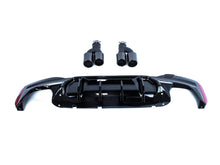 MP Style Gloss Black Diffuser + Twin Exhaust Tips For BMW G30 530i 540i M Sport 2017–2023