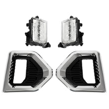 LED Fog Lights & Chrome Bezels Kit for 2019-2022 GMC Sierra 1500 Denali SLT AT4