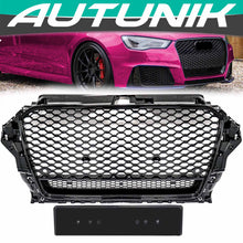 Gloss Black Front Bumper Grille Upper Grill Honeycomb for Audi A3 S3 2013 2014 2015 2016
