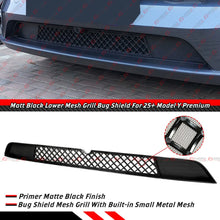 For 2025-2026 Tesla Model Y Juniper Matte Black Front Lower Mesh Grill Bug Shield