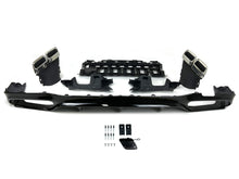 E63 Style Gloss Black Rear Diffuser + Silver Exhaust Tips For Mercedes W213 S213 LCI AMG AMG Bumper