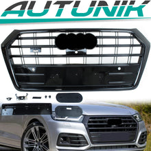 Front Bumper Mesh Grille Grill Replacement for Audi Q5 SQ5 2018-2020 SQ5-Look in Black fg289