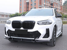 3PCS Gloss Black Front Splitter Lip for BMW X3 G01 M-Sport 2022-2024