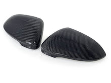 Carbon Fiber Mirror Cover Caps for VW Golf MK8 2022-2025 GTE GTI GTD Golf R w/ Assist Light