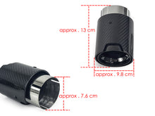 4X Carbon Fiber Black Steel Exhaust Tips for BMW M3 F80 M4 F82 F83 2014-2020