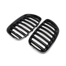 Pair Gloss Black Front Kidney Grill Bumper Grille For BMW X5 E53 2004-2006