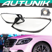 Clear Headlight Lens Shell Left+Right For 2014-2017 Mercedes S550 S600 AMG W222