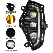 LED DRL Daytime Running Light For Toyota RAV4 2019-2024 Fog Lamp w/ Turn Signal