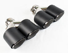 Dual 4" Quad Carbon Fiber Exhaust Tips for Audi S5 2008-2016