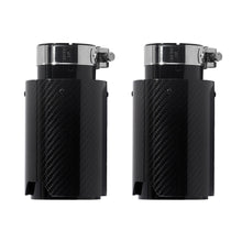 2x Carbon Fiber Exhaust Muffler Tips Tail Pipe fit for BMW 63mm In 93MM Out